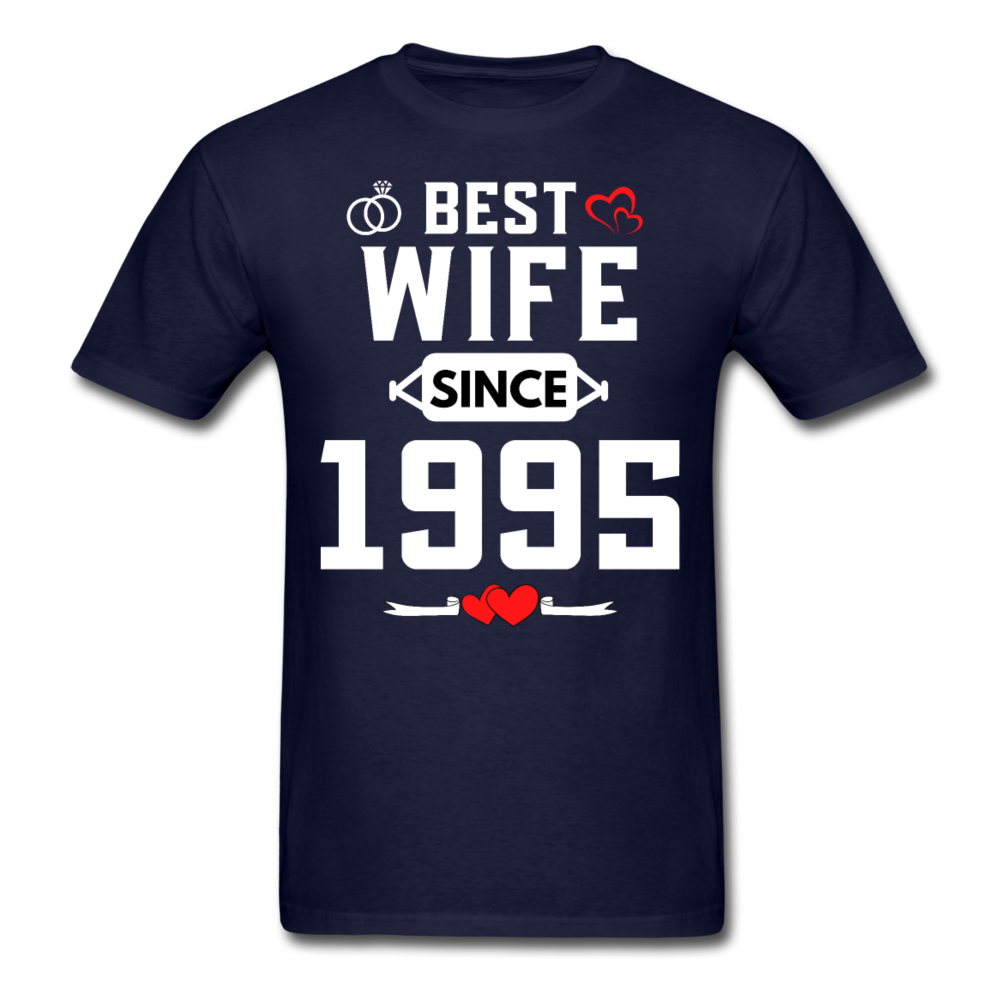 BEST WIFE 1995 UNISEX SHIRT - navy