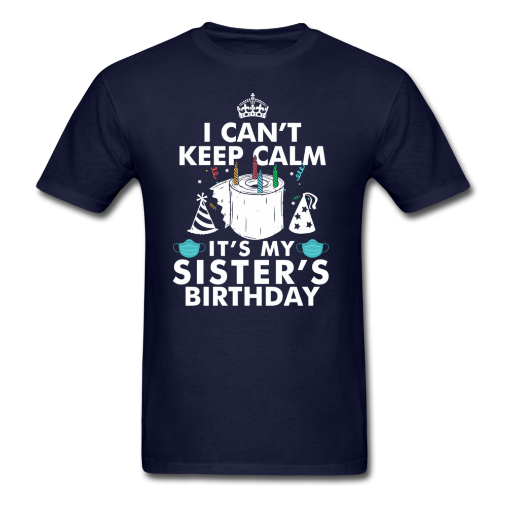 SISTERS BIRTHDAY UNISEX SHIRT - navy