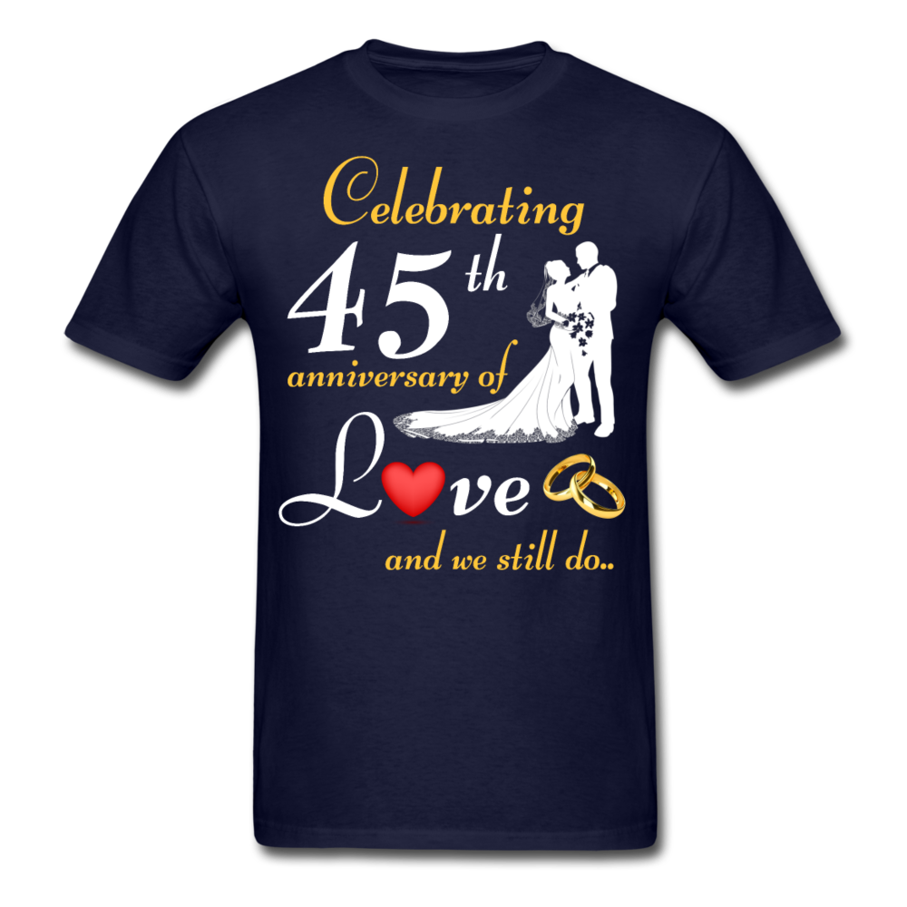 45TH ANNIVERSARY COUPLE SHIRT - navy