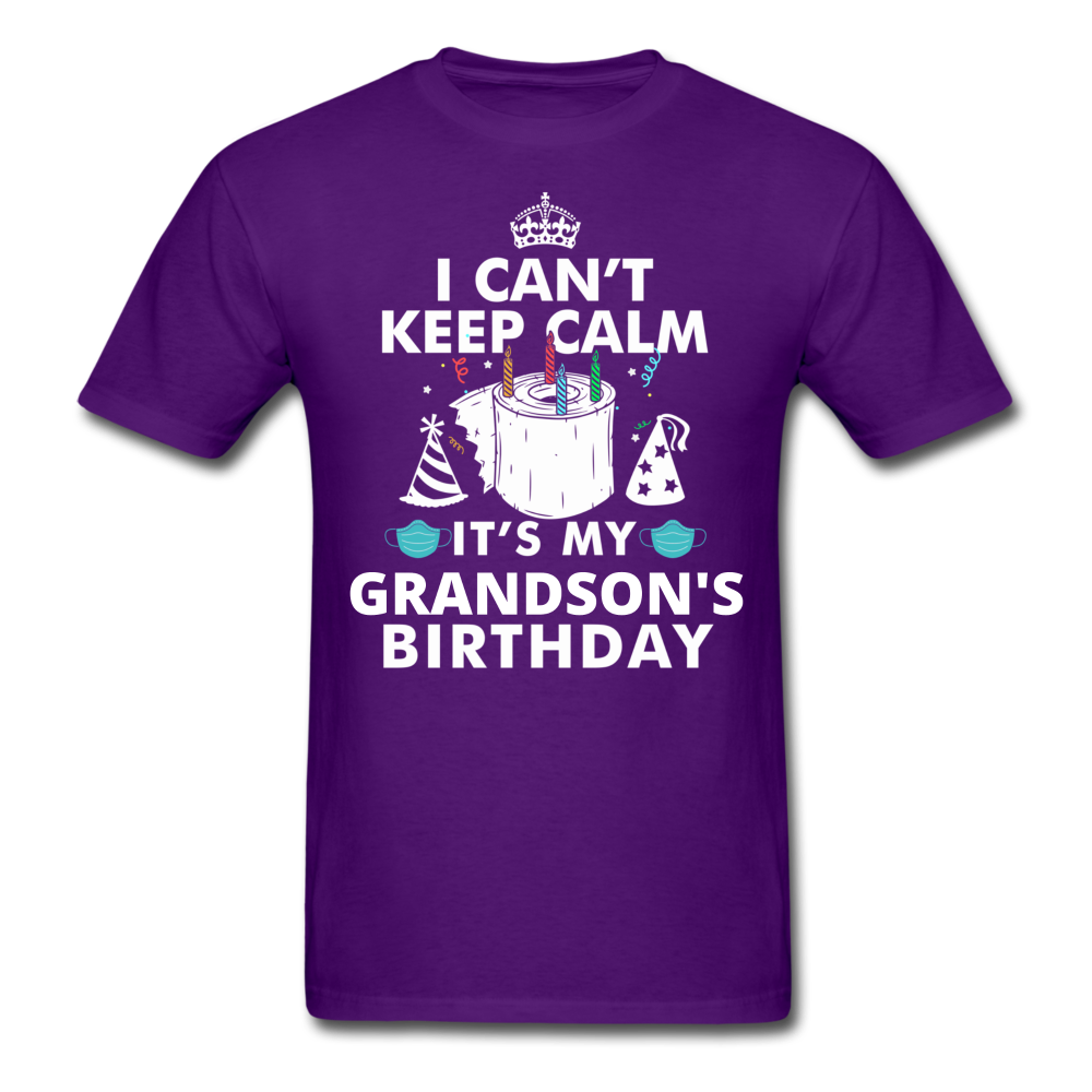 GRANDSONS BIRTHDAY UNISEX SHIRT - purple