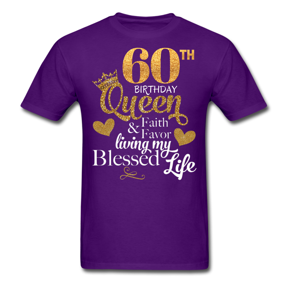 60TH QUEEN BLESSED UNISEX SHIRT - purple