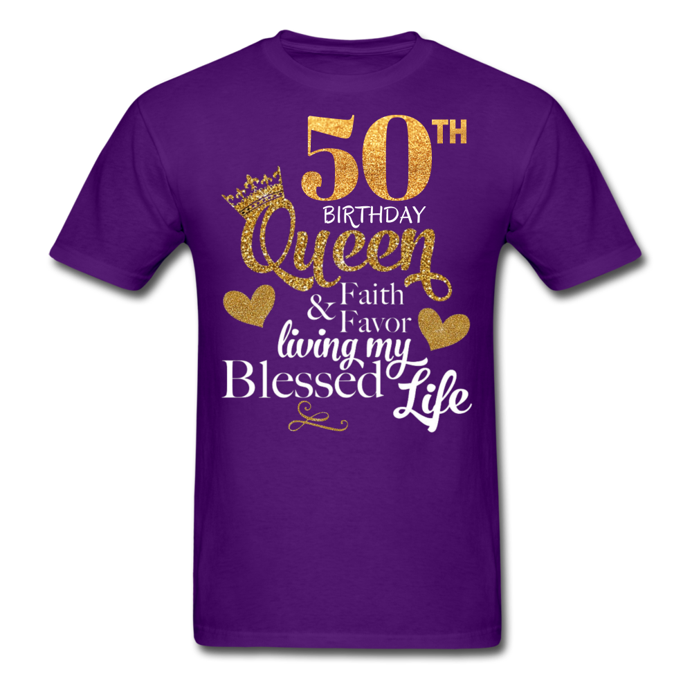 50TH QUEEN BLESSED UNISEX SHIRT - purple