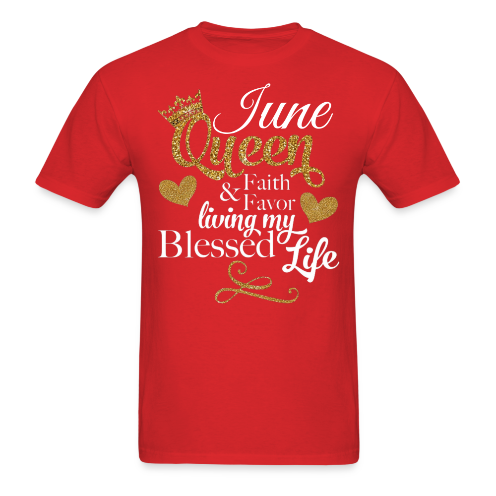 JUNE BLESSED QUEEN UNISEX SHIRT - red