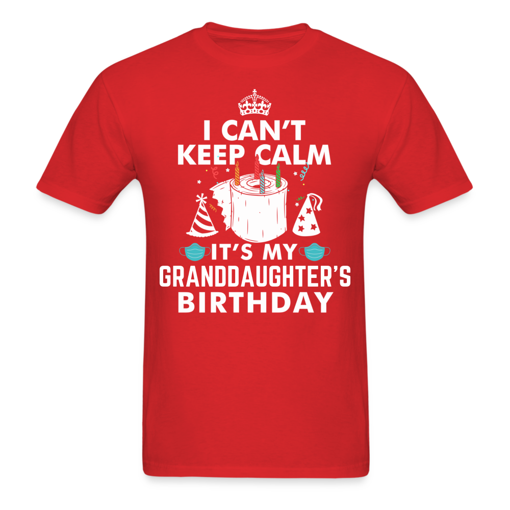 GRANDDAUGHTER'S BIRTHDAY UNISEX SHIRT - red