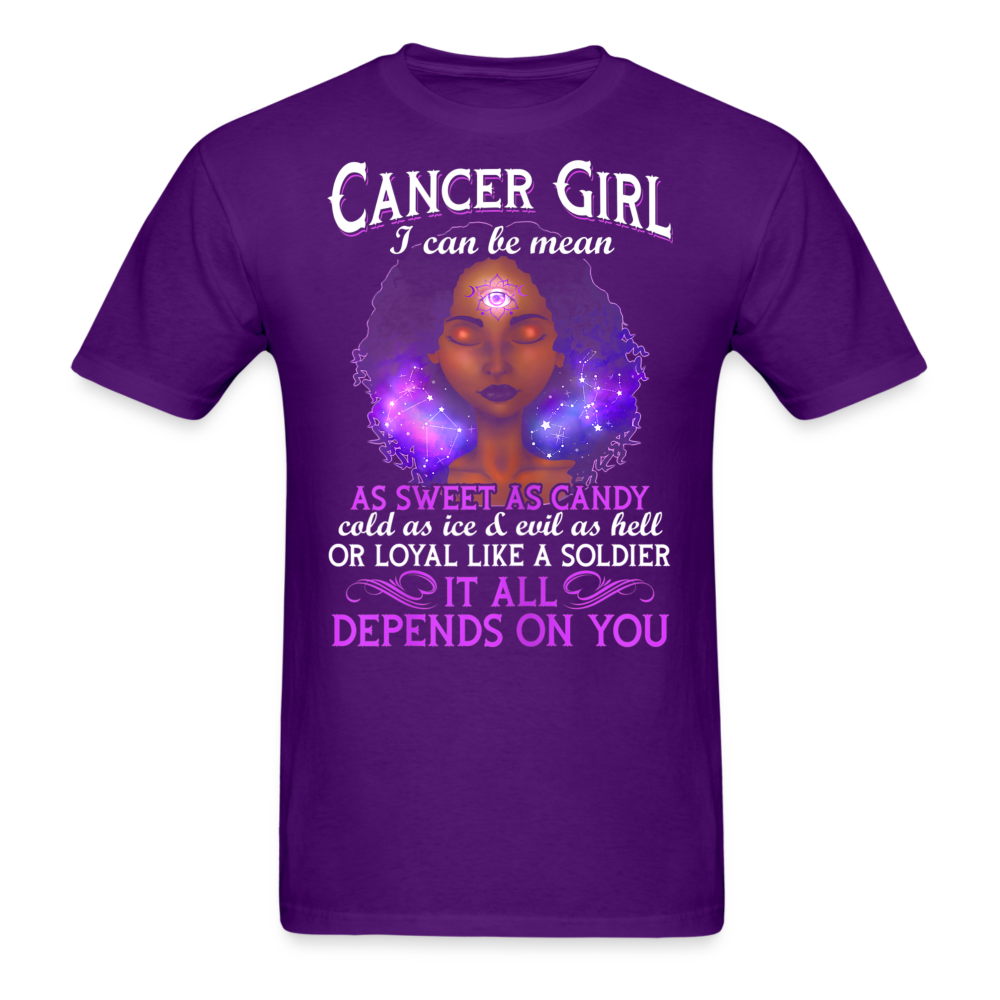 CANCER LOYAL GIRL UNISEX SHIRT - purple