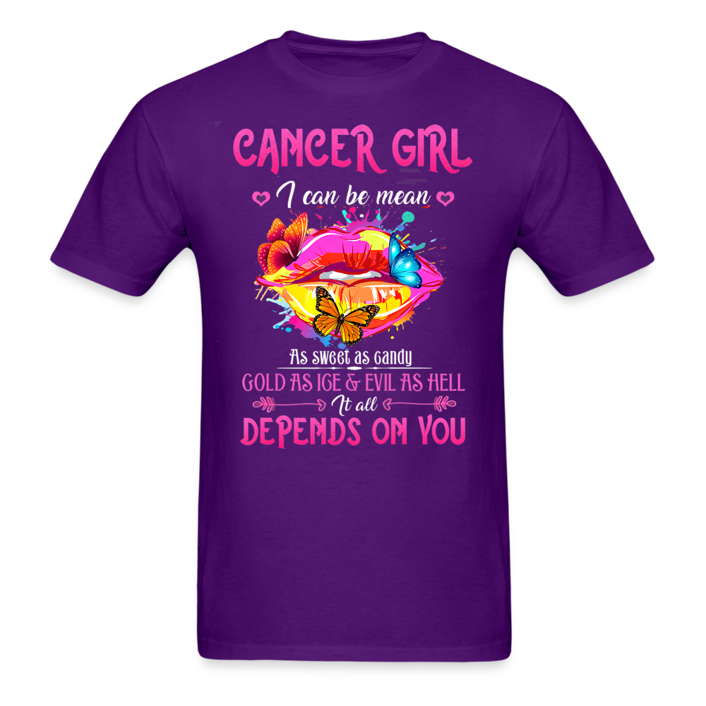 CANCER SWEET GIRL UNISEX SHIRT - purple