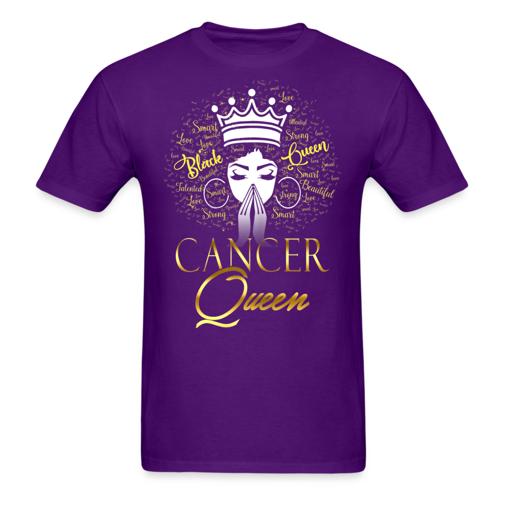 BLACK CANCER QUEEN UNISEX SHIRT - purple
