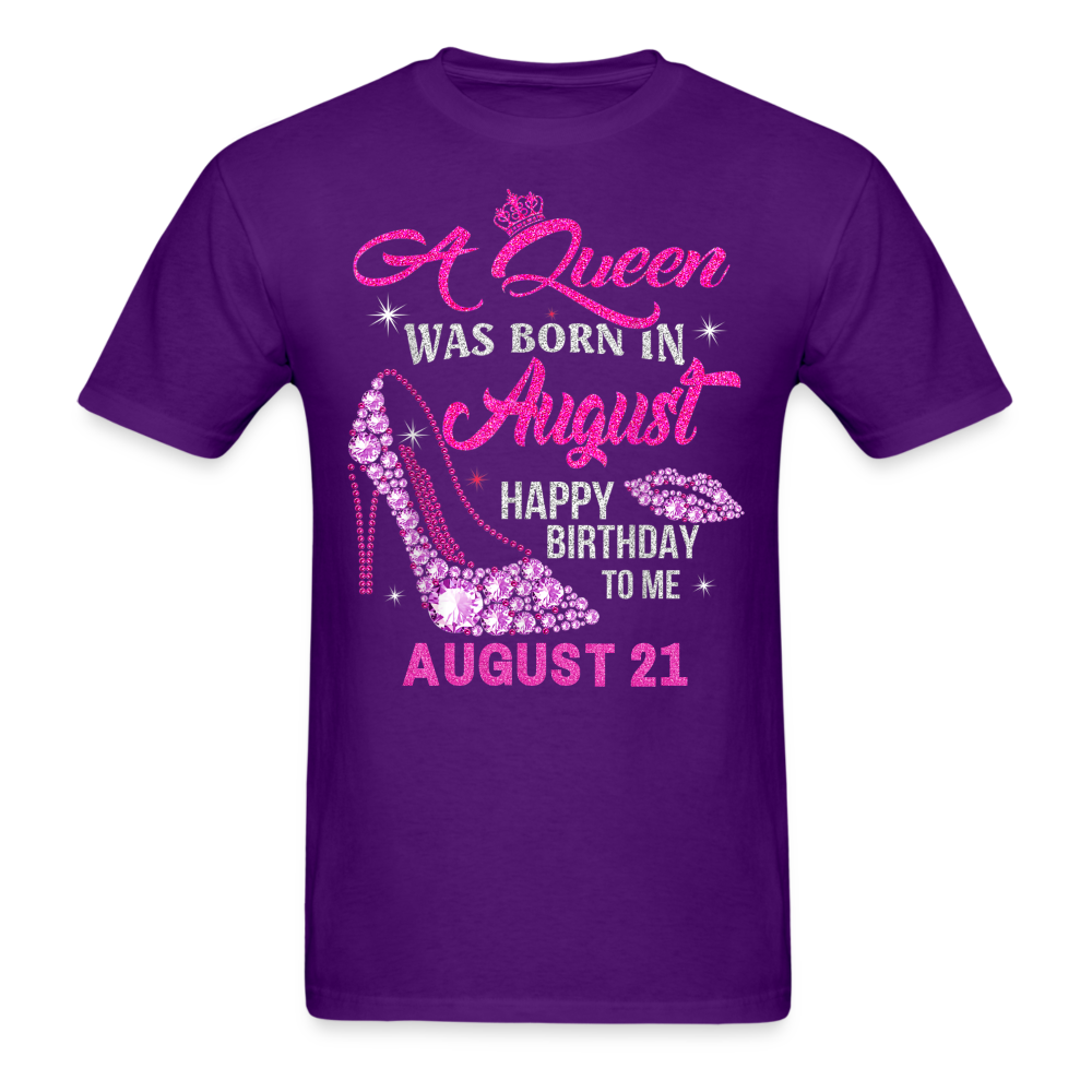 21ST AUGUST QUEEN UNISEX SHIRT - purple