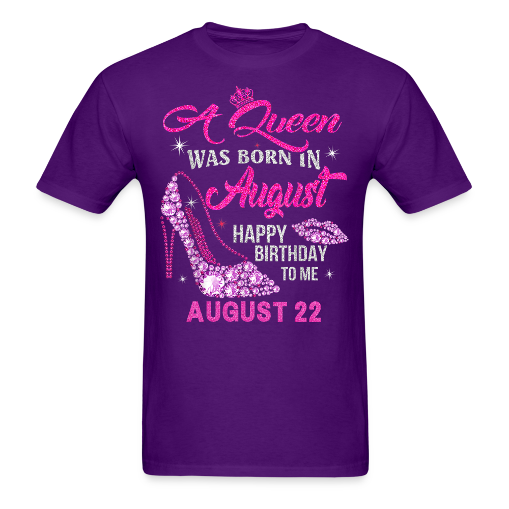 22ND AUGUST QUEEN UNISEX SHIRT - purple
