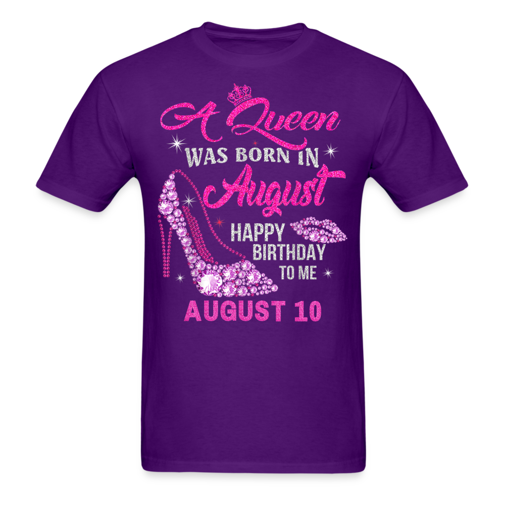 10TH AUGUST QUEEN UNISEX SHIRT - purple
