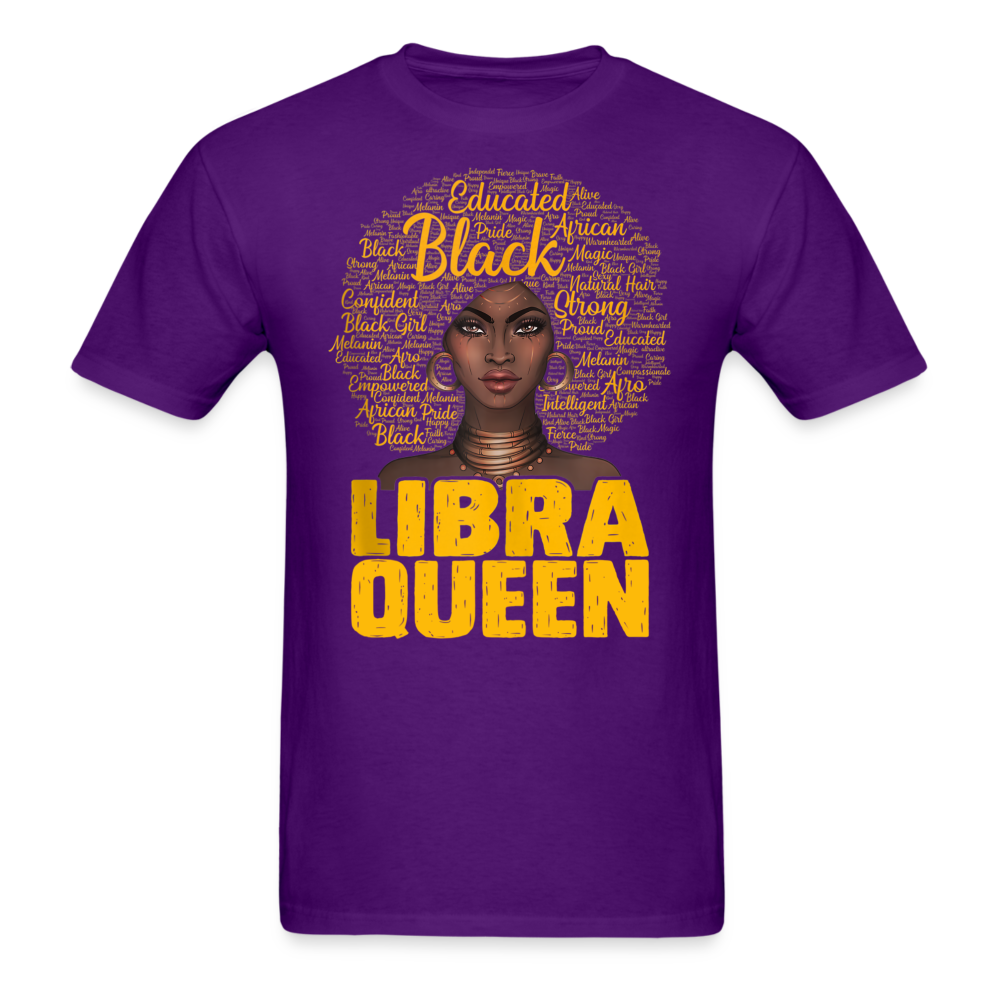 LIBRA GOLDEN QUEEN UNISEX SHIRT - purple