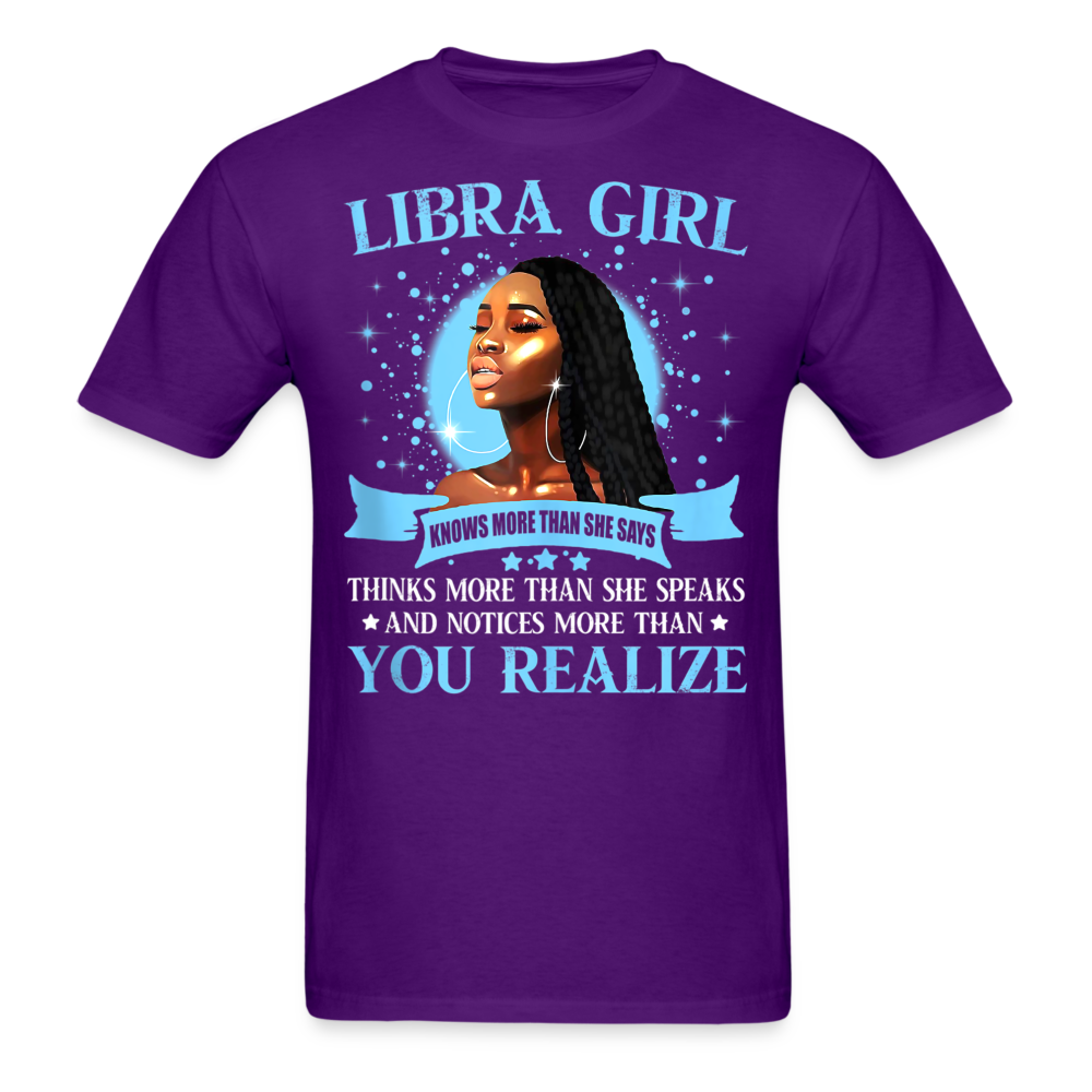 LIBRA GIRL KNOWS UNISEX SHIRT - purple