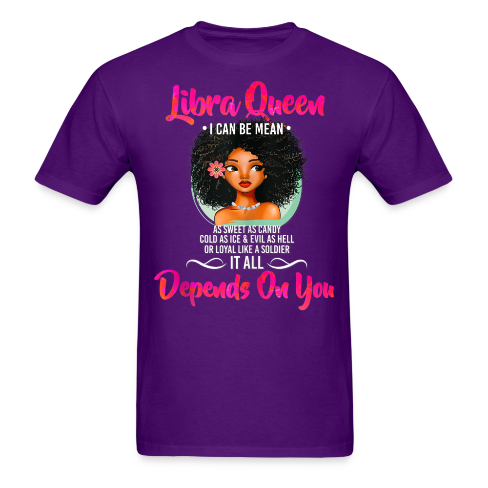 LIBRA MEAN QUEEN UNISEX SHIRT - purple
