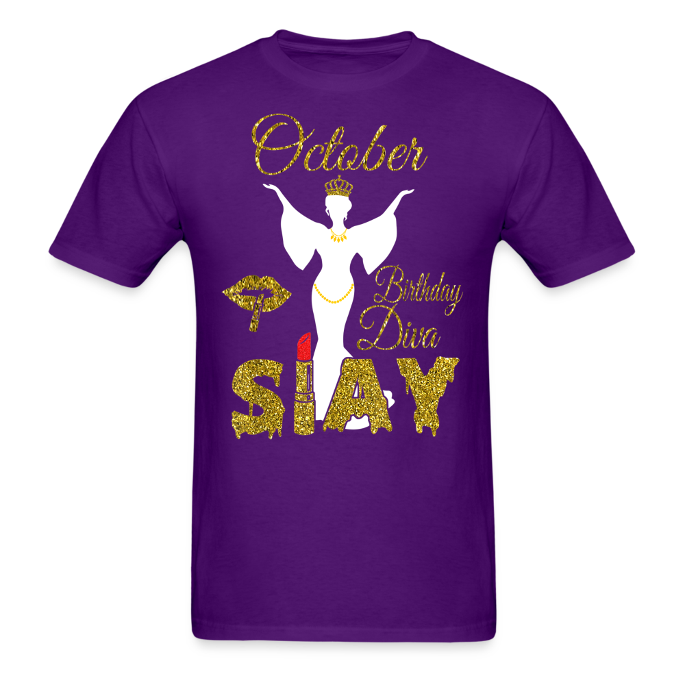 OCTOBER DIVA SLAY UNISEX SHIRT - purple