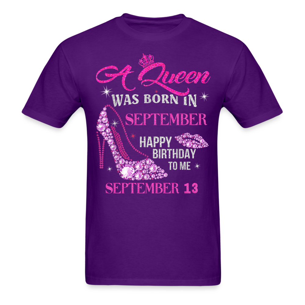 13TH SEPTEMBER QUEEN UNISEX SHIRT - purple