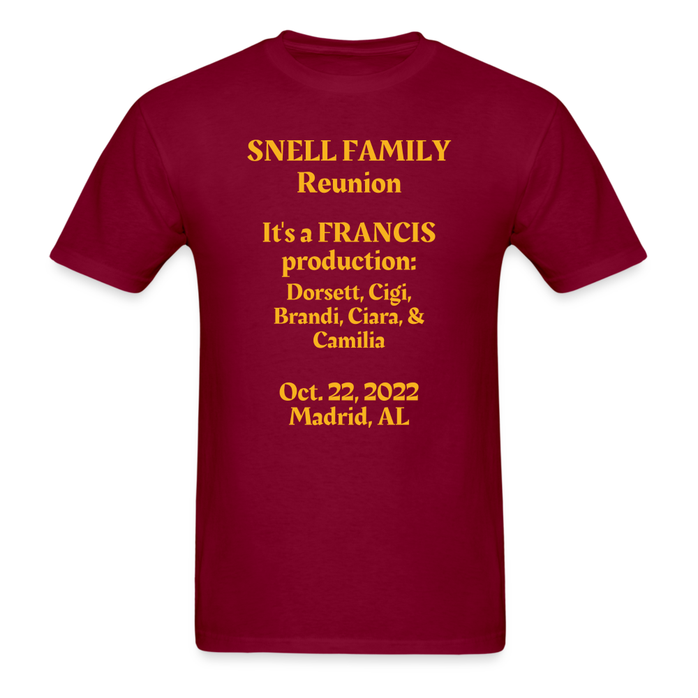 SNELL FAMILY REUNION - burgundy