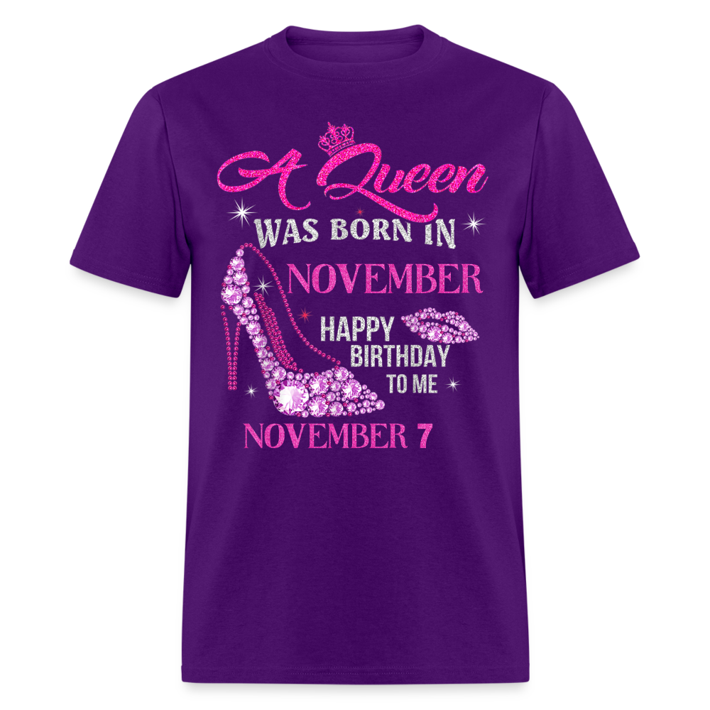 7TH NOVEMBER QUEEN UNISEX SHIRT - purple
