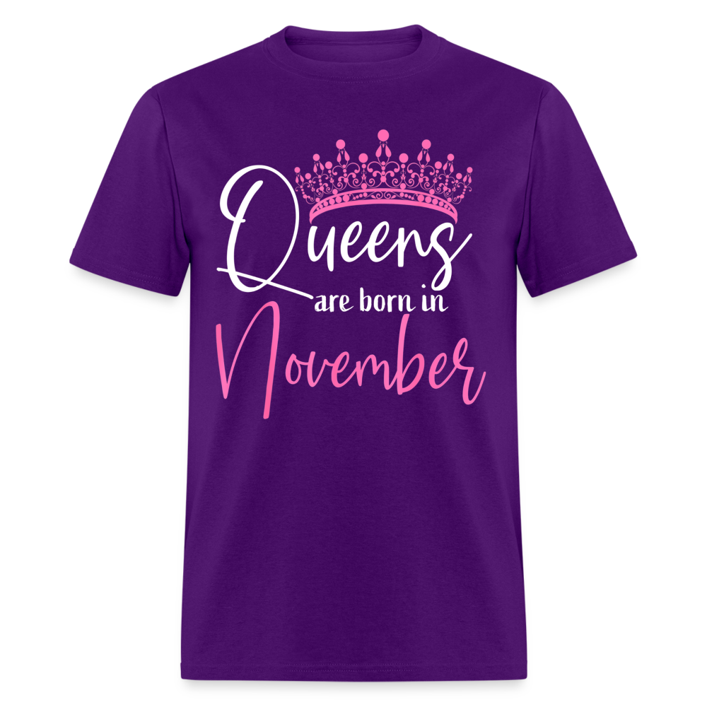QUEENS NOVEMBER UNISEX SHIRT - purple