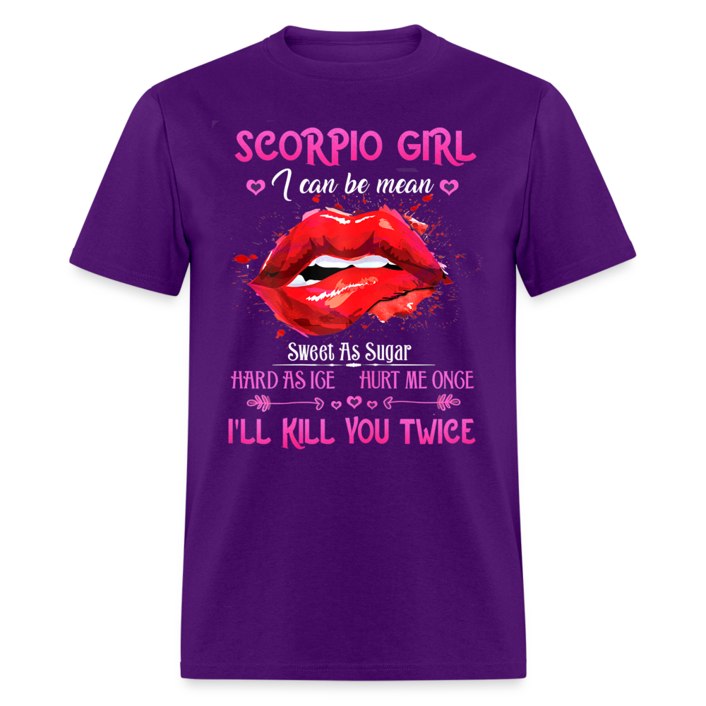 SCORPIO MEAN GIRL UNISEX SHIRT - purple