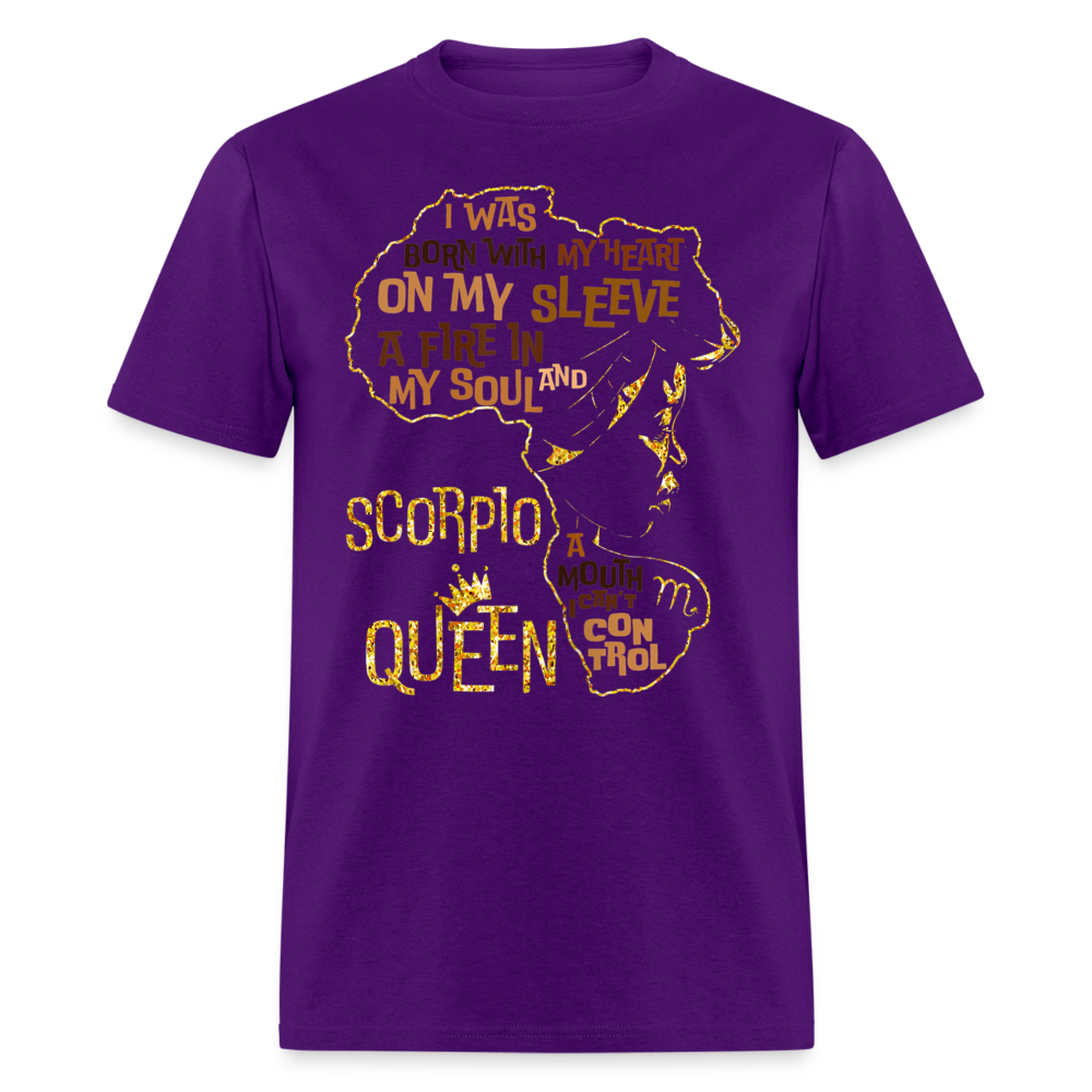 SCORPIO QUEEN FIRE UNISEX SHIRT - purple