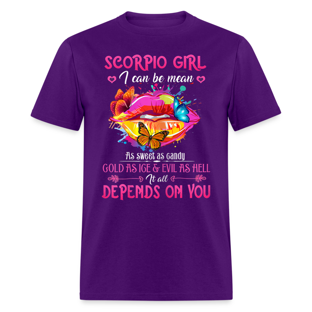 SCORPIO GIRL COLD UNISEX SHIRT - purple