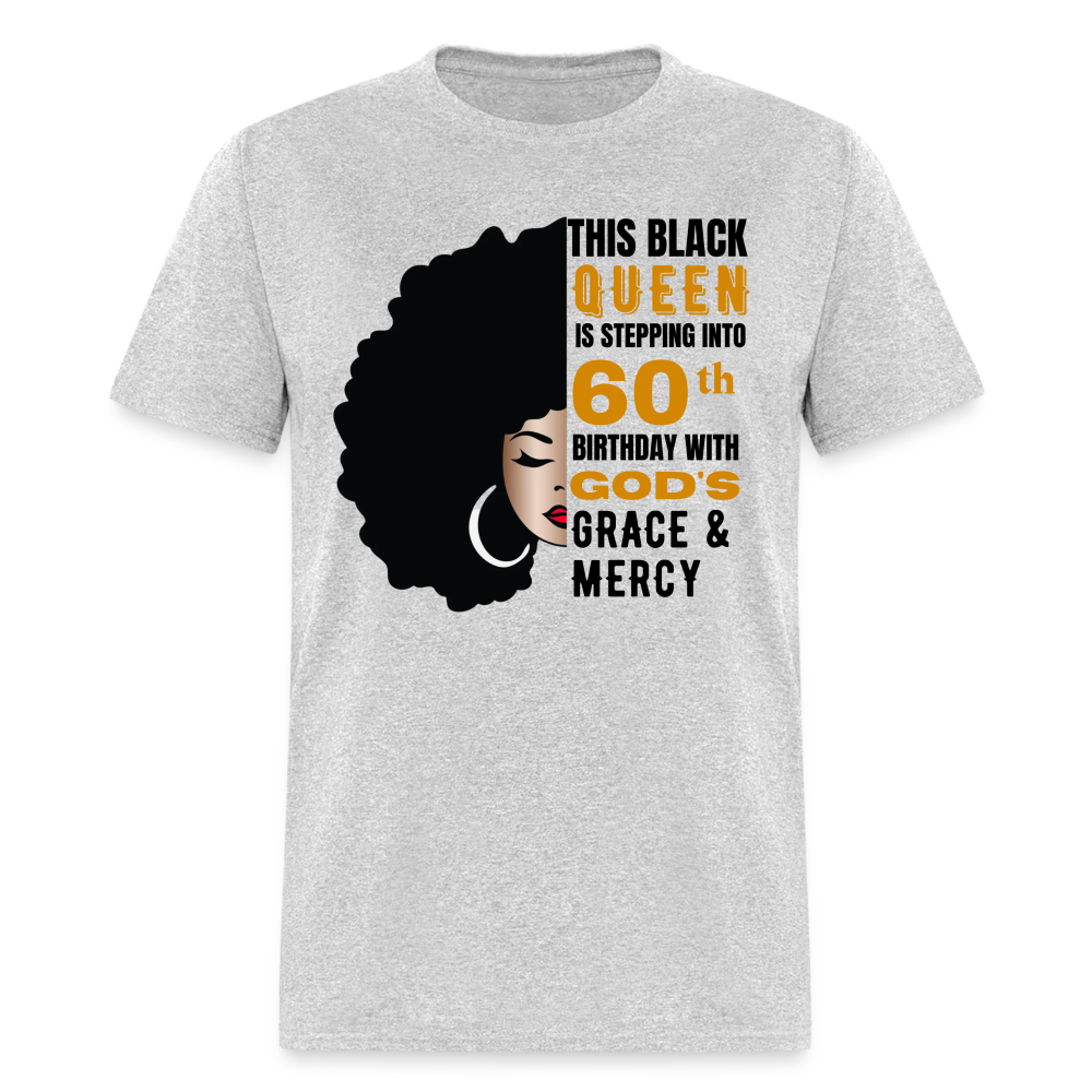 BLACK QUEEN 60TH GRACE SHIRT - heather gray