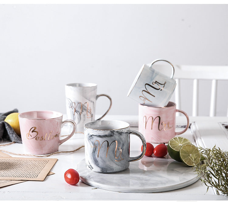 DESIGNER CERAMIC MARBLE PATTERN MUGS
