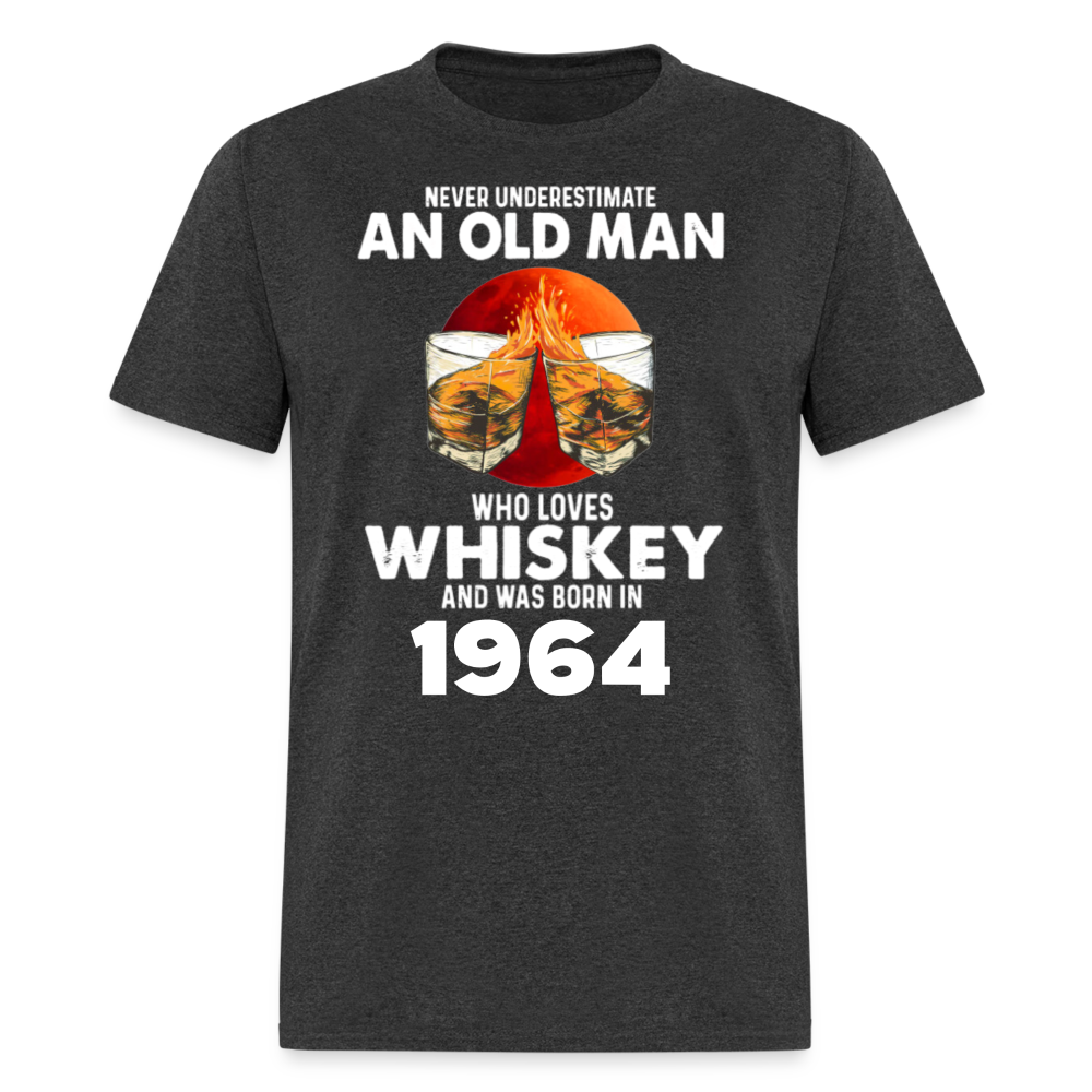 BORN 1964 LOVES WHISKEY - heather black