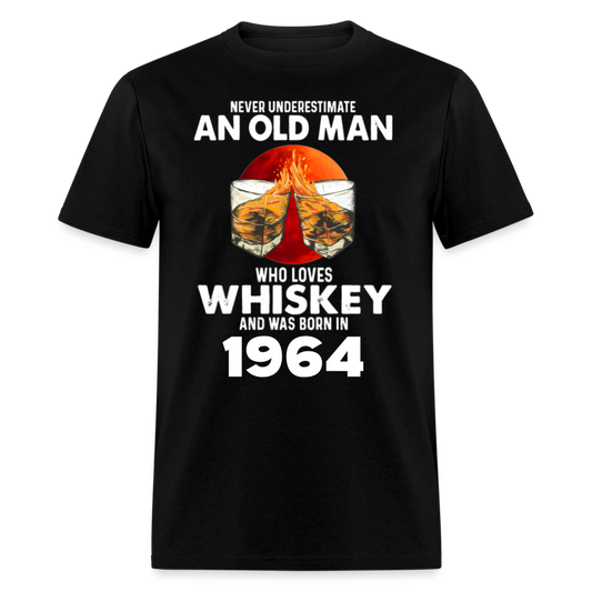 BORN 1964 LOVES WHISKEY - black
