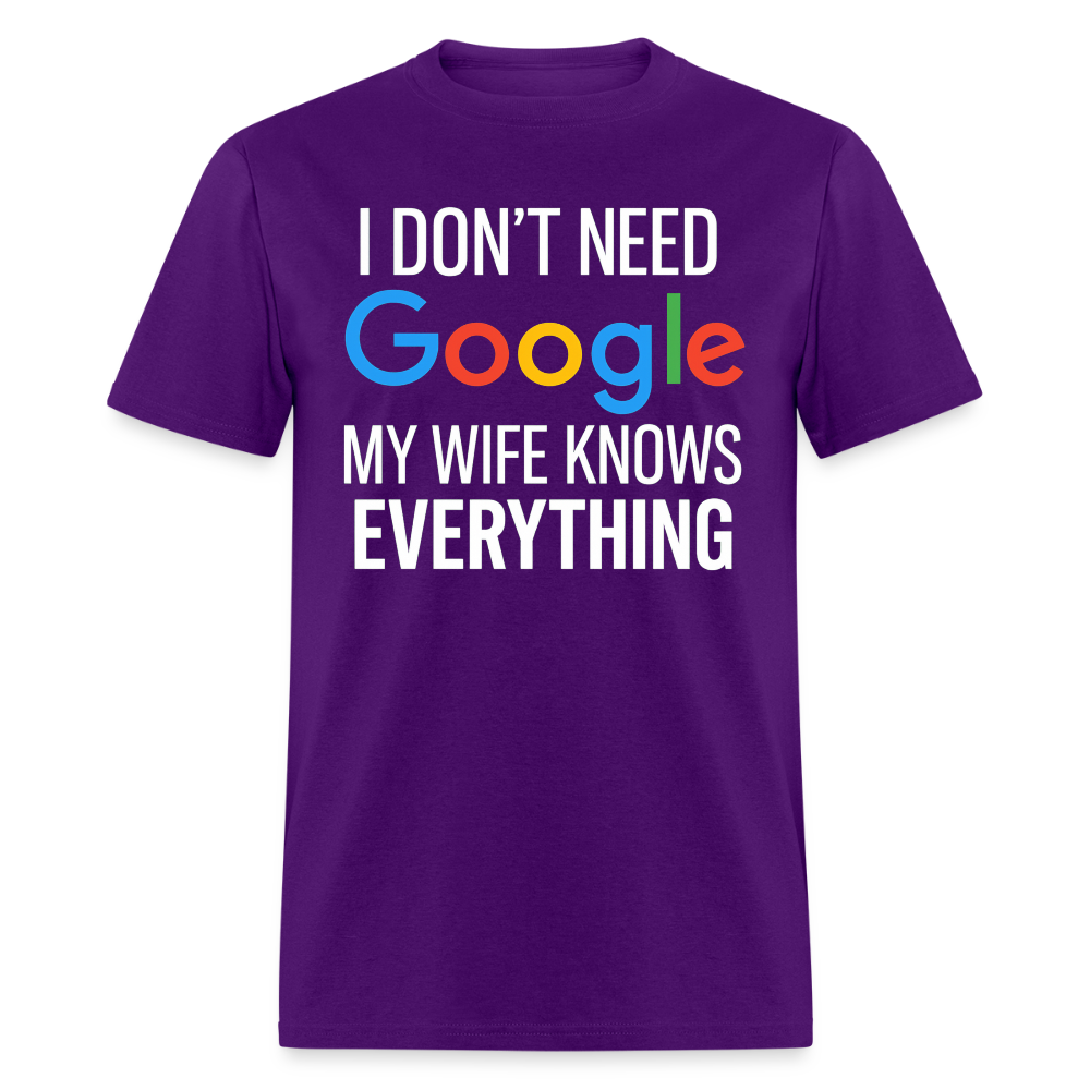 MY WIFE KNOWS EVERYTHING - purple