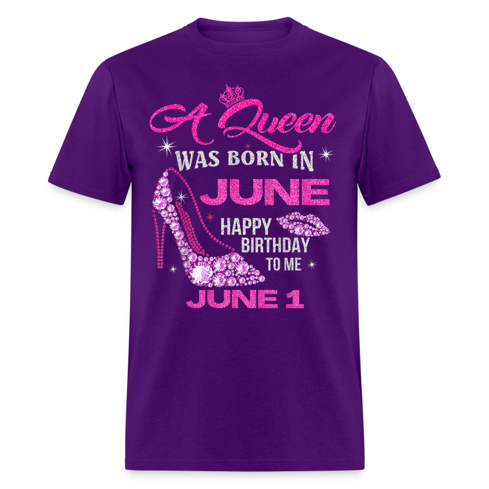 A QUEEN BORN ON 1ST JUNE - purple