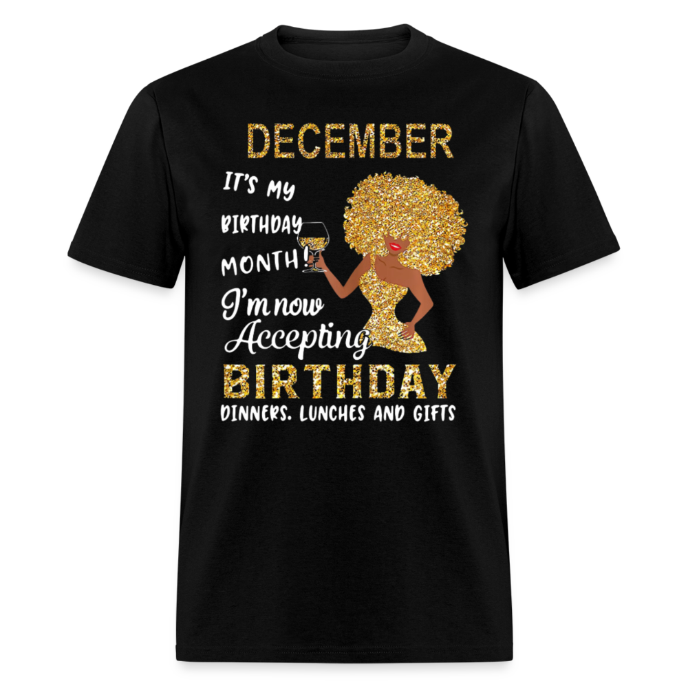 DECEMBER MY BIRTHDAY MONTH - black