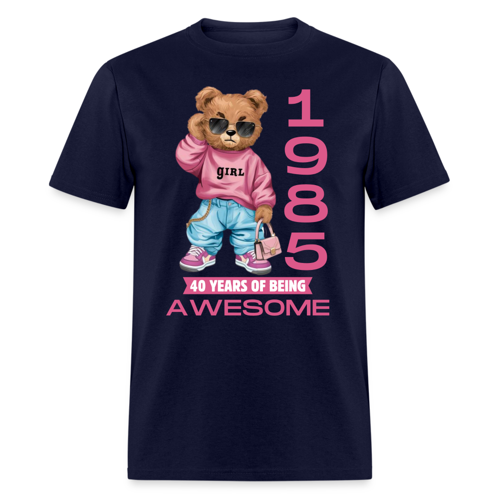 1985 GIRL 40 YEARS OF AWESOME - navy