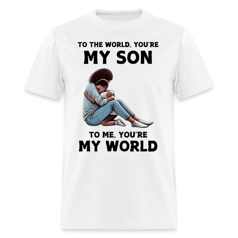 MY SON MY WORLD - MOM SON - white