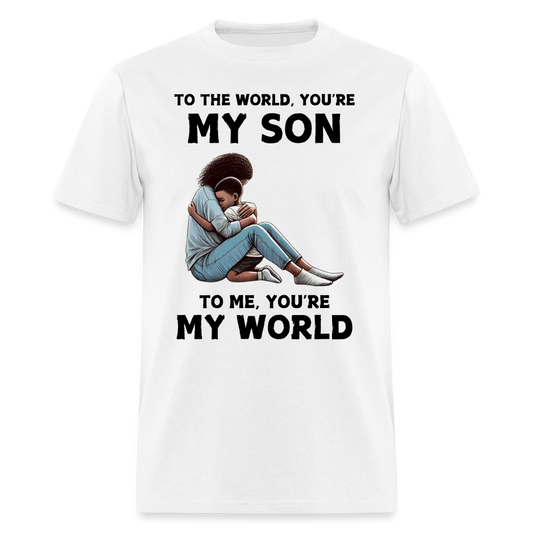 MY SON MY WORLD - MOM SON - white