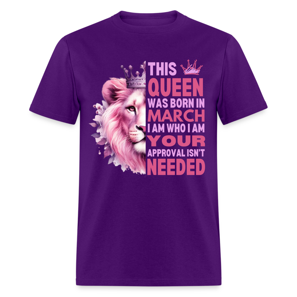 MARCH BIRTHDAY QUEEN I AM HO I AM - purple