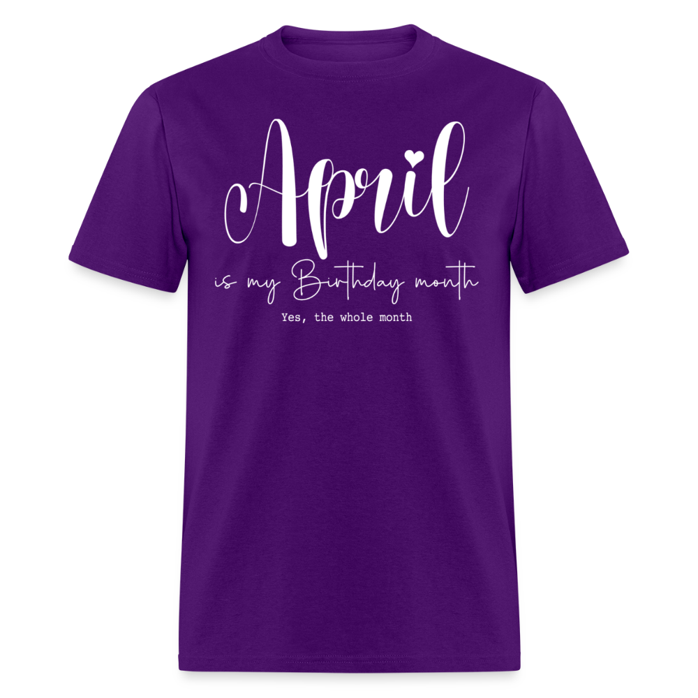 APRIL IS MY BIRTHDAY MONTH - purple