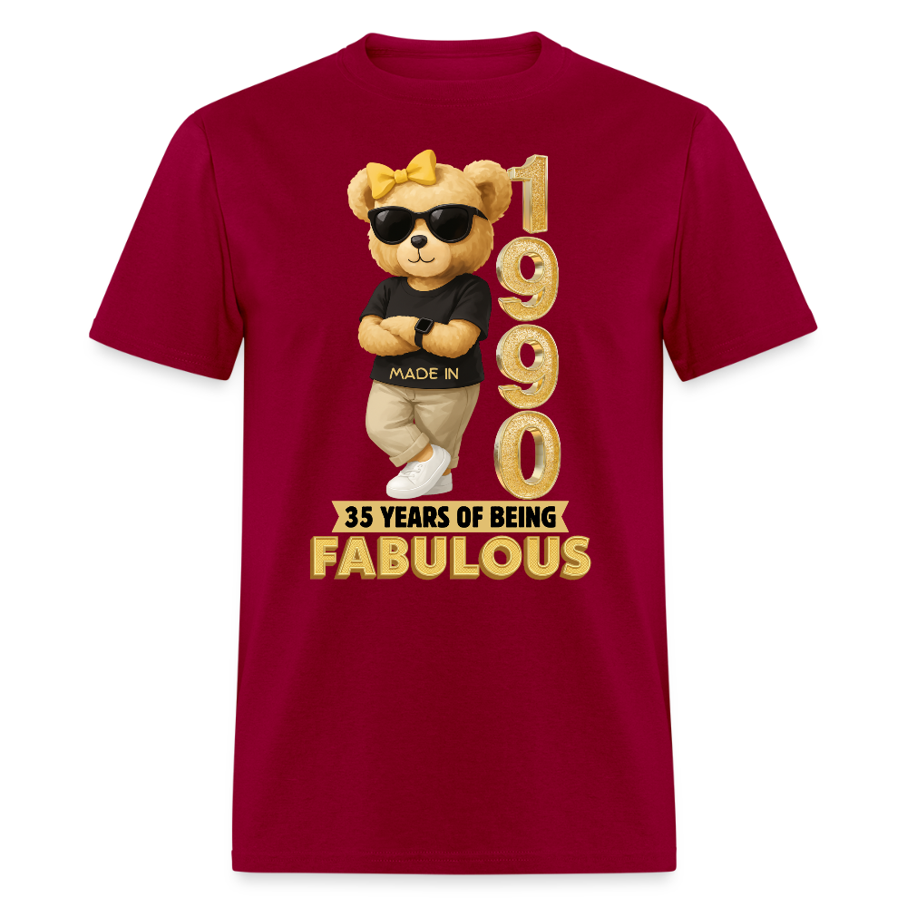 35-1990 YEARS OF BEING FABULOUS - dark red