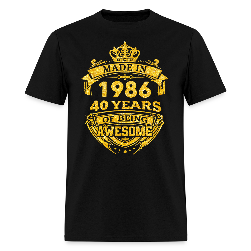MADE 1986-40 YEARS AWESOME QI - black