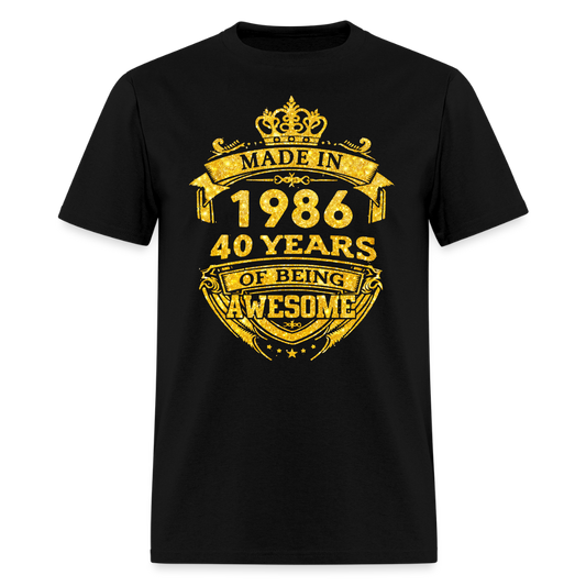 MADE 1986-40 YEARS AWESOME QI - black