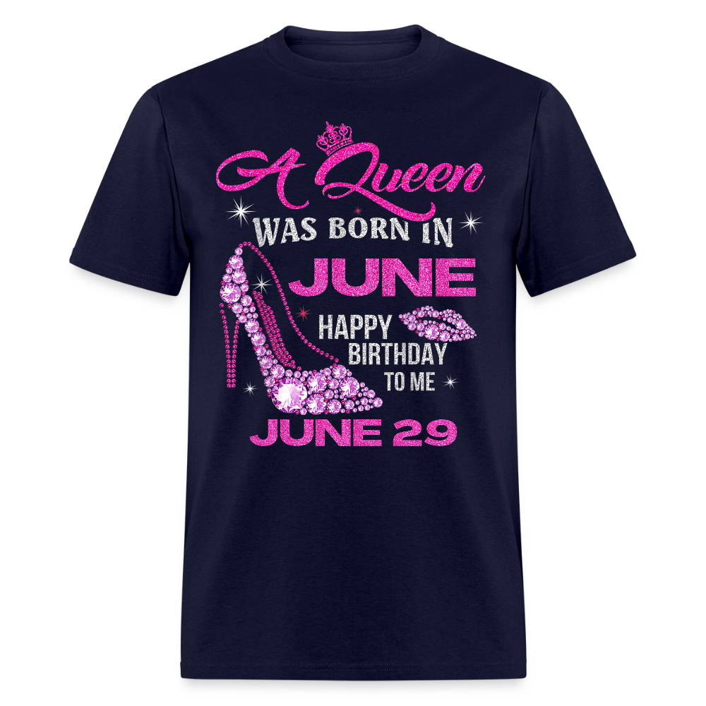 A QUEEN BORN ON 29TH JUNE - navy
