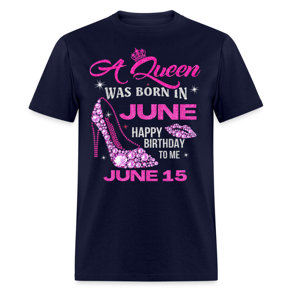 A QUEEN BORN ON 15TH JUNE - navy
