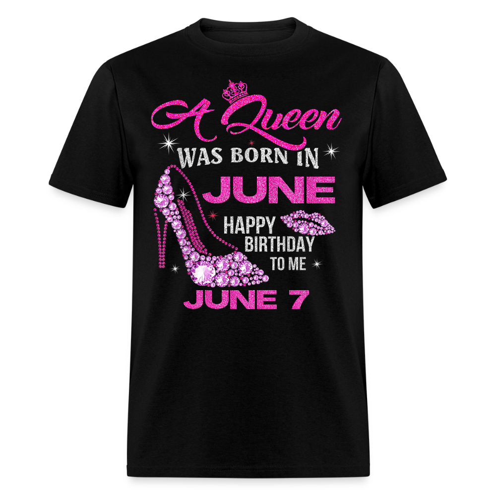 A QUEEN BORN ON 7TH JUNE - black