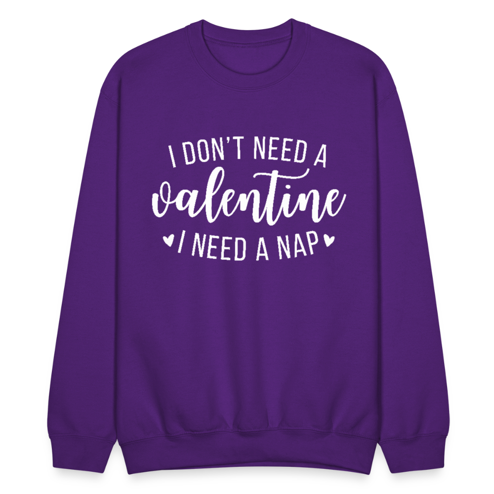 I NEED A NAP SWEATSHIRT - purple