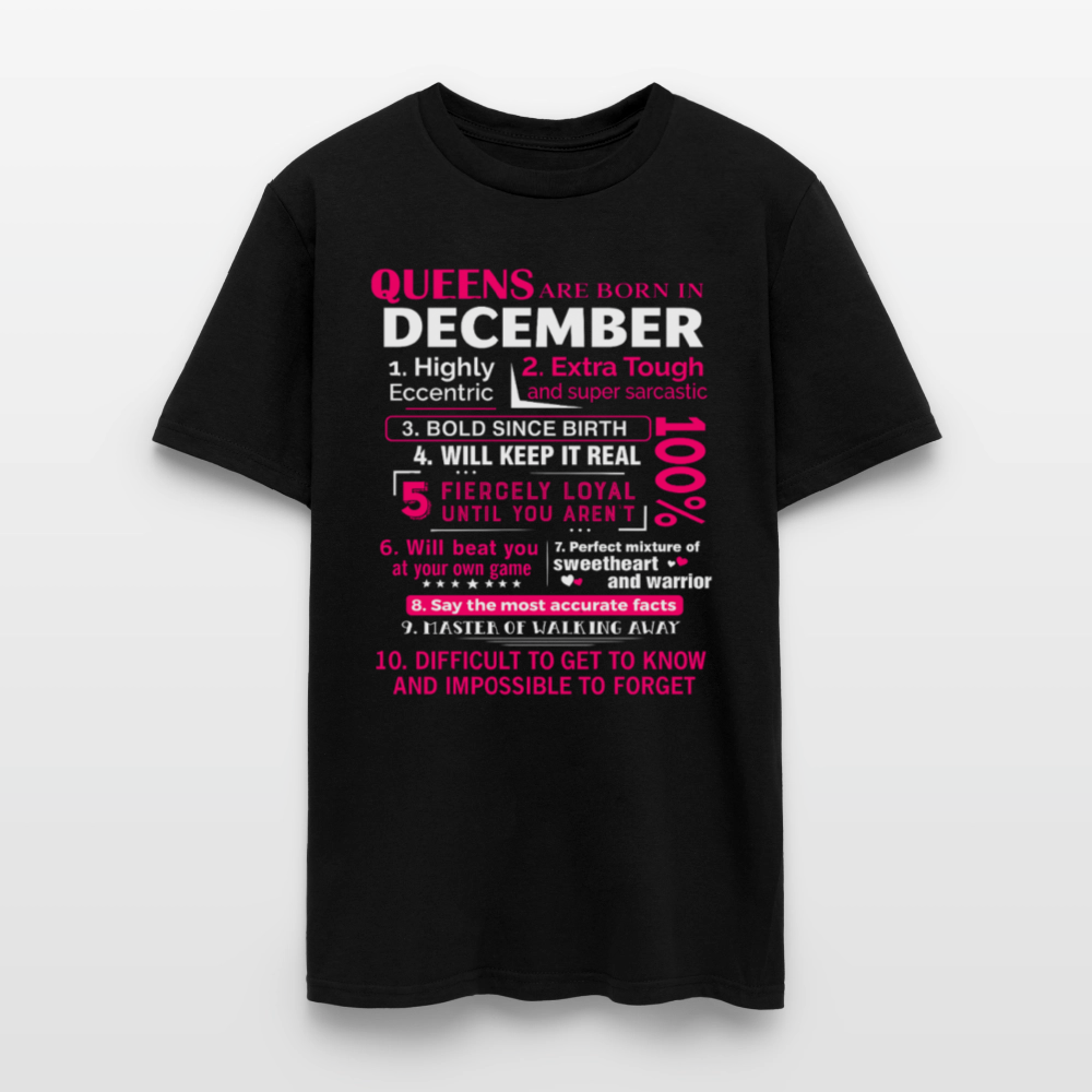 DECEMBER QUEENS FACTS - black