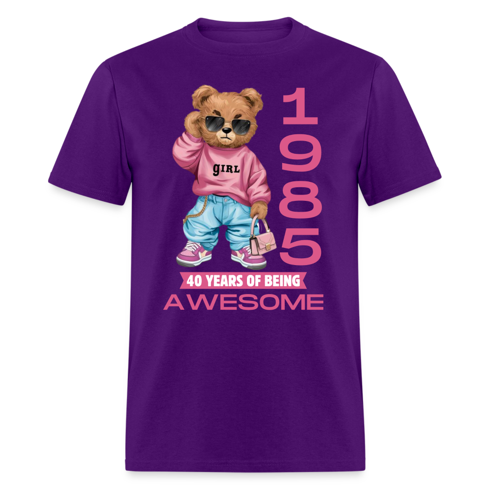 1985 GIRL 40 YEARS OF AWESOME - purple