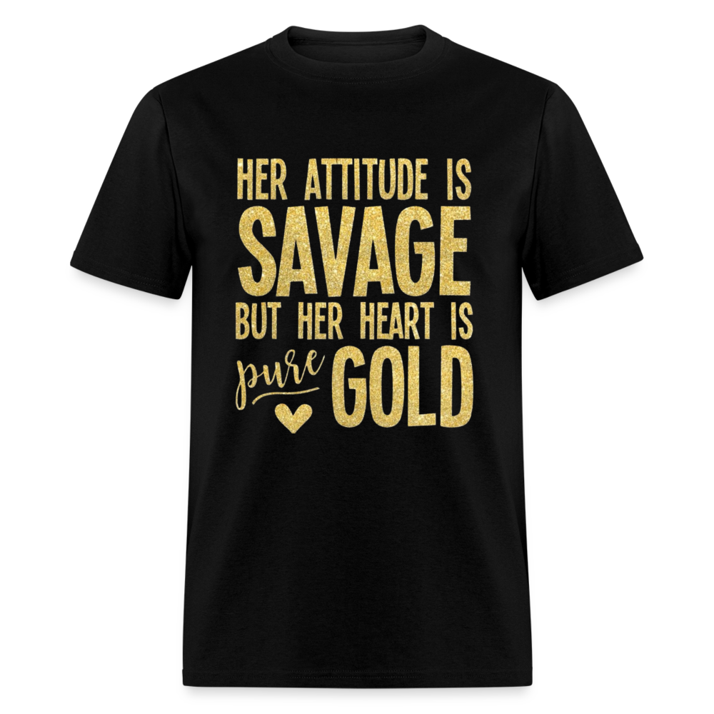 HEART IS PURE GOLD - black