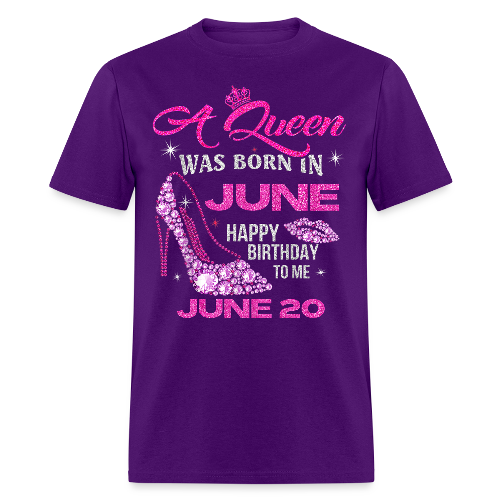 A QUEEN BORN ON 20TH JUNE - purple