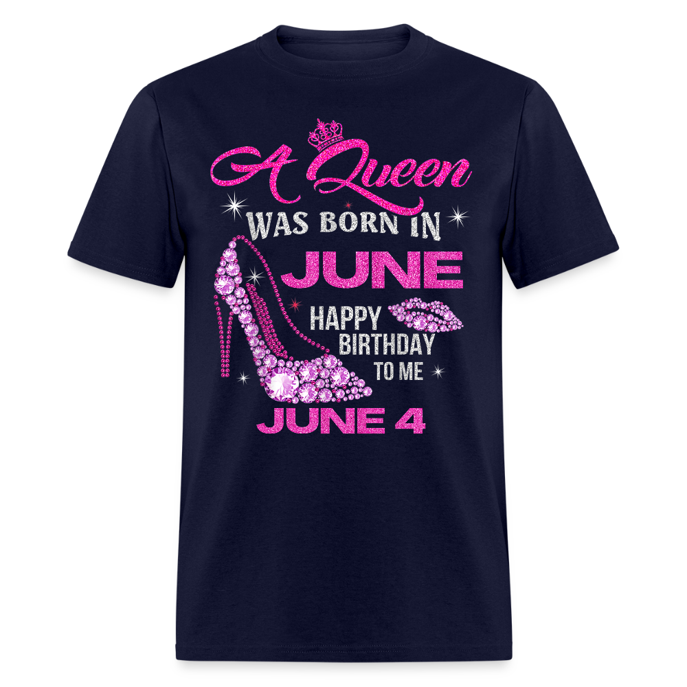 A QUEEN BORN ON 4TH JUNE - navy