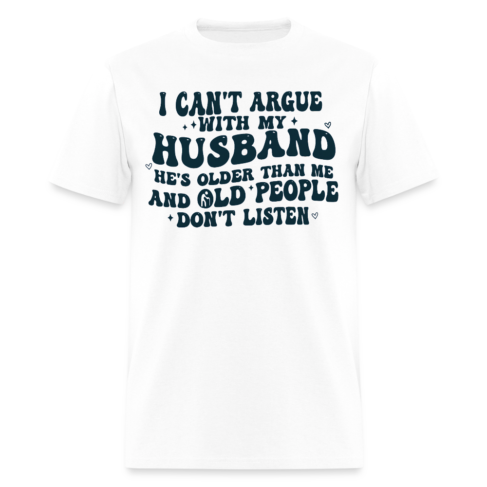 CAN'T ARGUE MY HUSBAND - white